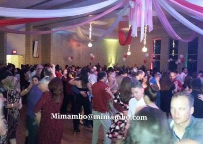 Photo of a dance floor, full of dancers