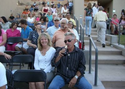 the audience in an outdoor auditorium