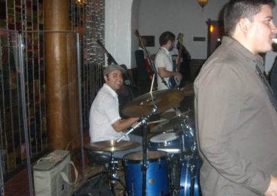 Guy playing the drums